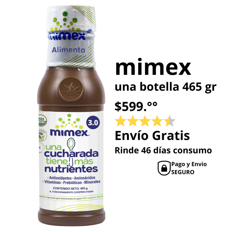 MIMEX | Alimento Natural de Agave | 1 Botella (46 días)